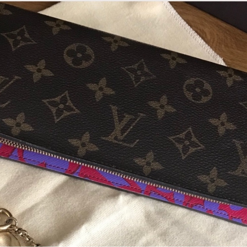 Louis Vuitton Brown and Purple Wallet